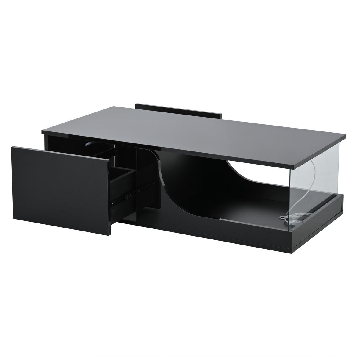 COUCHTISCH Schwarz - Schwarz, Holzwerkstoff (100/50/30cm)