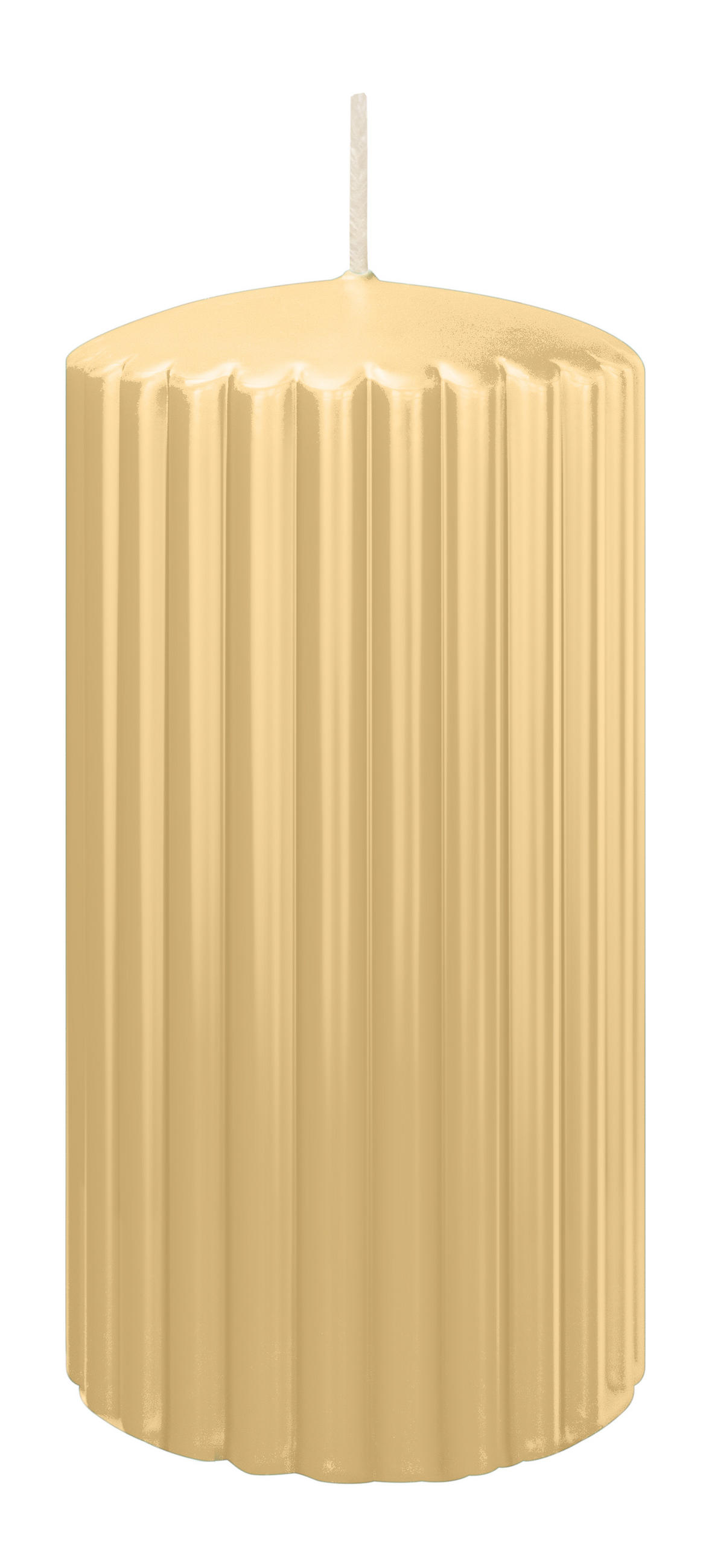 Wiedemann Kerzen Rillen Champagner 8x15x15 cm