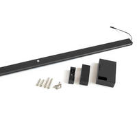 GARDEROBENSTANGE Castor LED 708mm Schwarz - Schwarz, Metall (10.5/7/70.8cm) - EMUCA