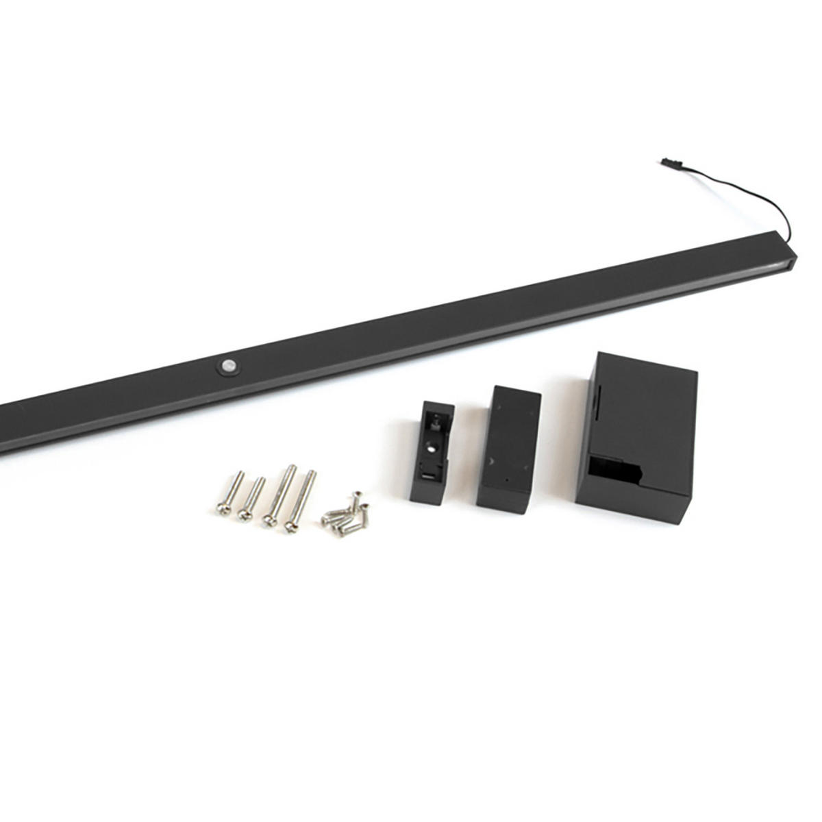 GARDEROBENSTANGE Castor LED 708mm Schwarz - Schwarz, Metall (10.5/7/70.8cm) - EMUCA