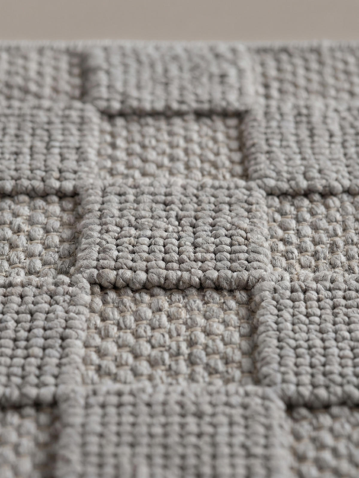 TEPPICH Flachgewebe LANGAU in Silber, mit Schachbrettmuster, 120 x 170 cm - Silberfarben, Textil (120/170cm) - KADIMA DESIGN
