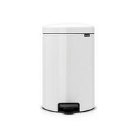 MÜLLEIMER klassisch Mit Soft Verschluss 20 Liter 46,7 x 29 x 38 cm Metall Weiß - Weiß, Metall (29/46.7/38cm) - PROREGAL
