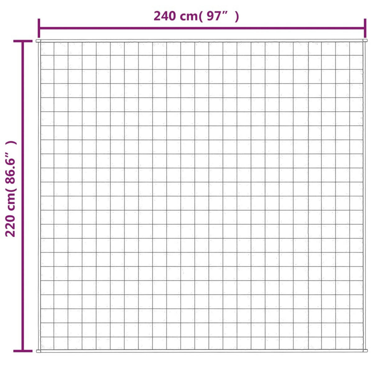 GEWICHTSDECKE Grau 220/240 Cm 15 Kg Stoff - Grau, Textil (220/240cm) - vidaXL