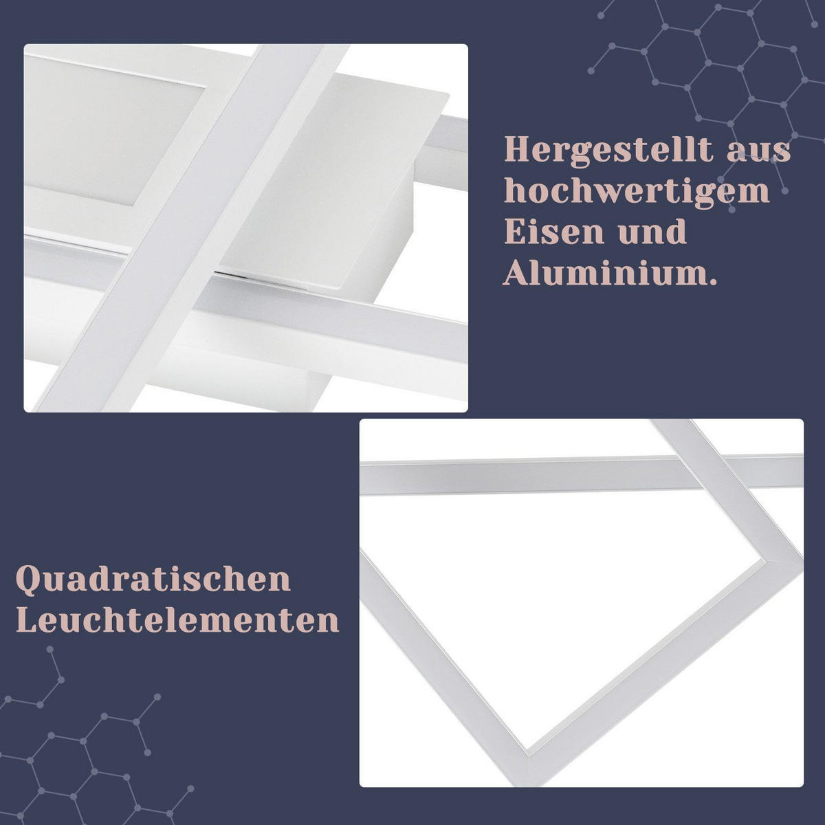 LED-DECKENLEUCHTE Lauren 99/70/7 cm - Weiß, Metall (99/70/7cm) - Nettlife