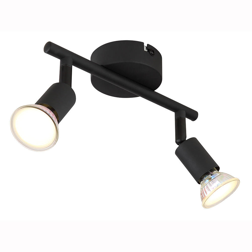 LED DECKENLEUCHTE Metall Schwarz - Schwarz, Metall (22/8/12.5cm) - Globo Lighting