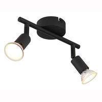 LED DECKENLEUCHTE Metall Schwarz - Schwarz, Metall (22/8/12.5cm) - Globo Lighting