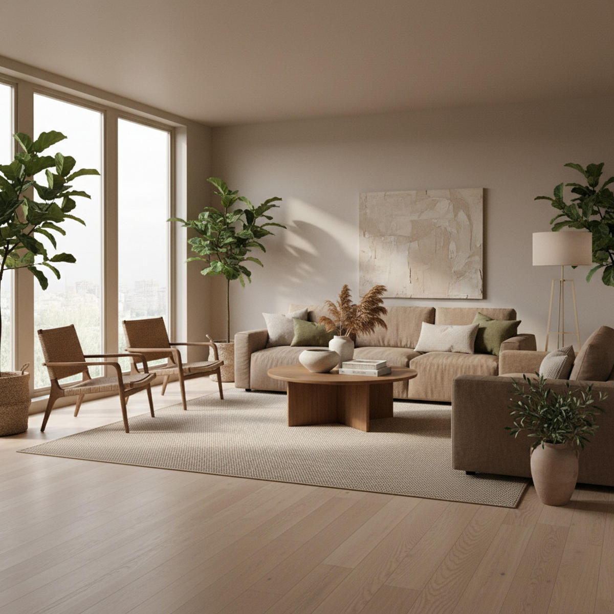 TEPPICH Kurzflor Flachgewebe Uni-Design Polypropylen Wohnzimmer Beige Rechteckig 140x200 - Beige, Textil (140/200cm) - KADIMA DESIGN