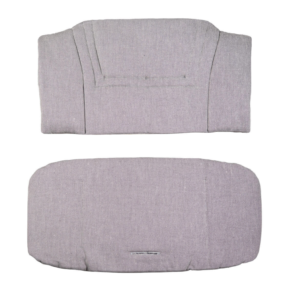 KINDERSTUHLPOLSTER Hochstuhl Sitzkissen Set für Hauck Alpha - Hellgrau/Grau, Textil (27/7/38cm) - Hoppediz
