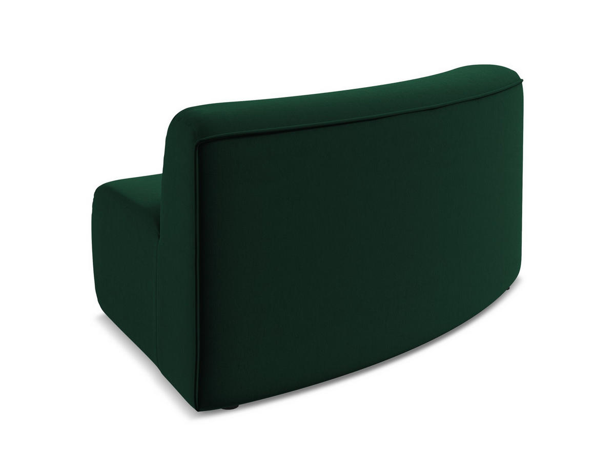 SOFAELEMENT Samt Stoff Grün - Dunkelgrün/Schwarz, Kunststoff/Textil (147/70/89cm) - Makamii