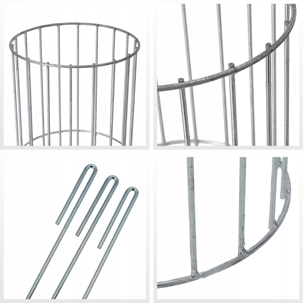 GARTEN-PFLANZENSTÄNDER, 120 x 29 cm, rund, silber - Silberfarben, Metall (29/120cm) - KADAX