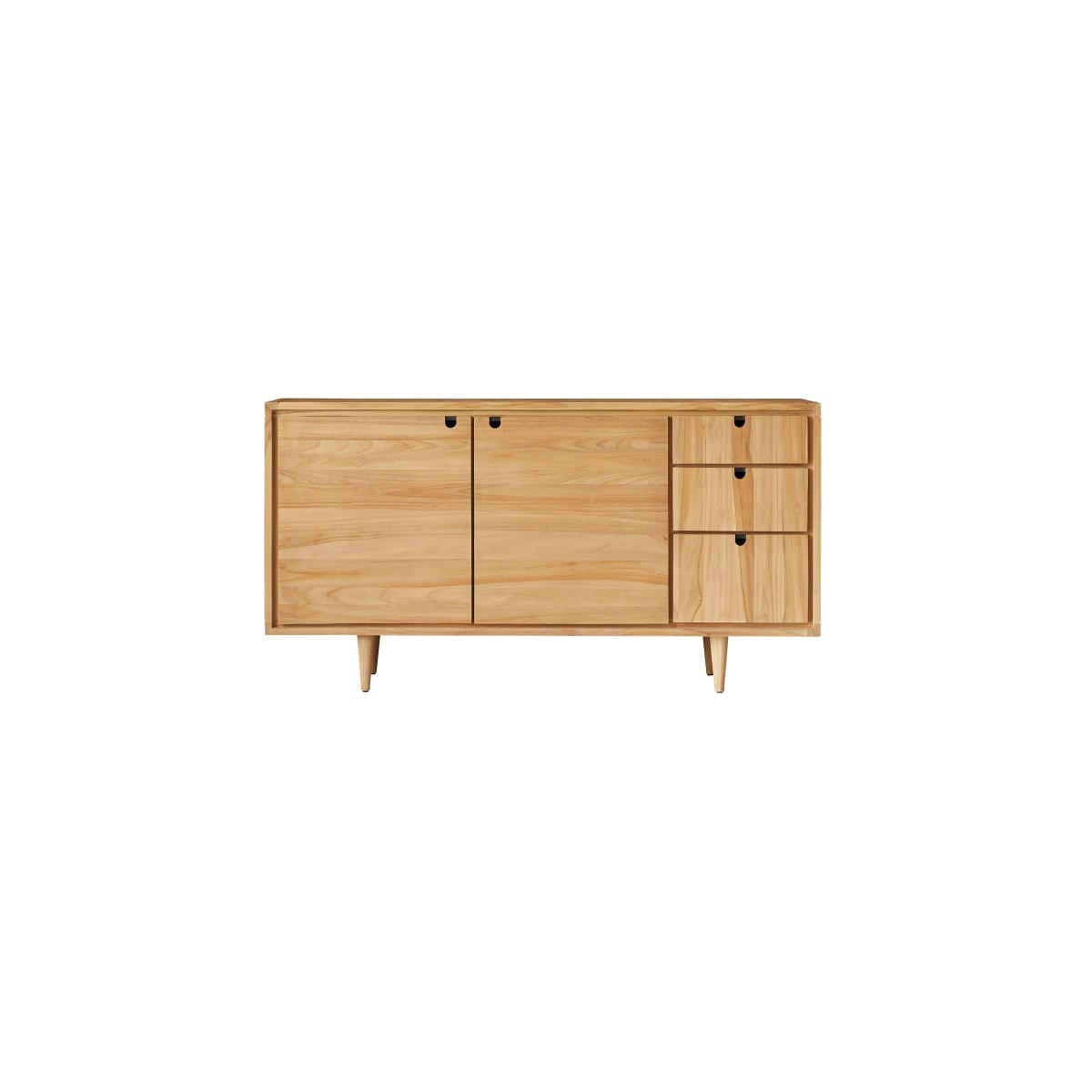SIDEBOARD Jonàk Natur aus Teak - Naturfarben, Holz (145/76/45cm) - Tikamoon