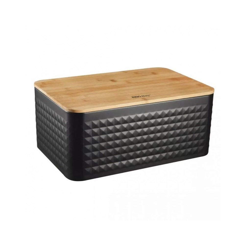 BROTKASTEN Schwarz 35.5/23/15.5 cm KH1713 - Schwarz, Metall (23/15.5/35.5cm) - Kinghoff 