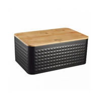 BROTKASTEN Schwarz 35.5/23/15.5 cm KH1713 - Schwarz, Metall (23/15.5/35.5cm) - Kinghoff 