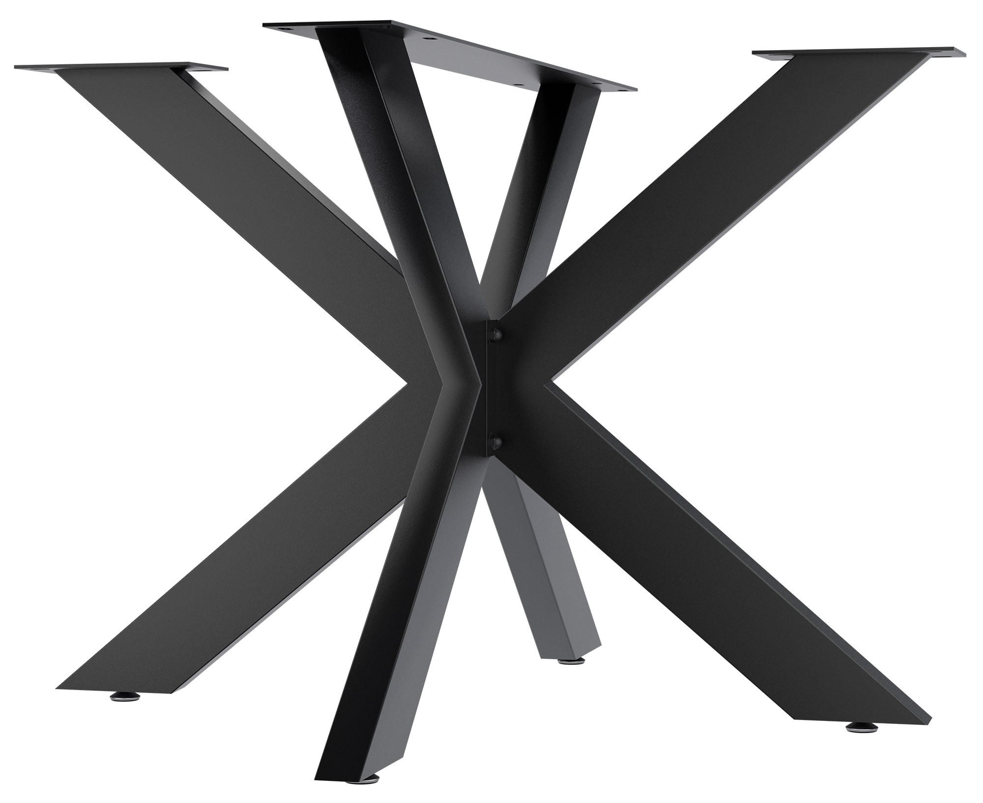 TISCHBEIN eckig 100/100/71 cm Metall schwarz - Schwarz, Metall (100/71/100cm) - CLP