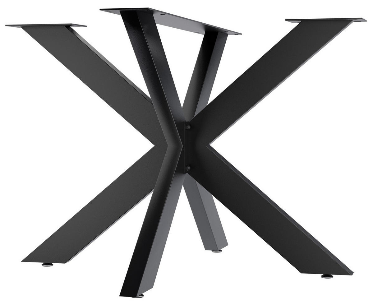 TISCHBEIN eckig 100/100/71 cm Metall schwarz - Schwarz, Metall (100/71/100cm) - CLP