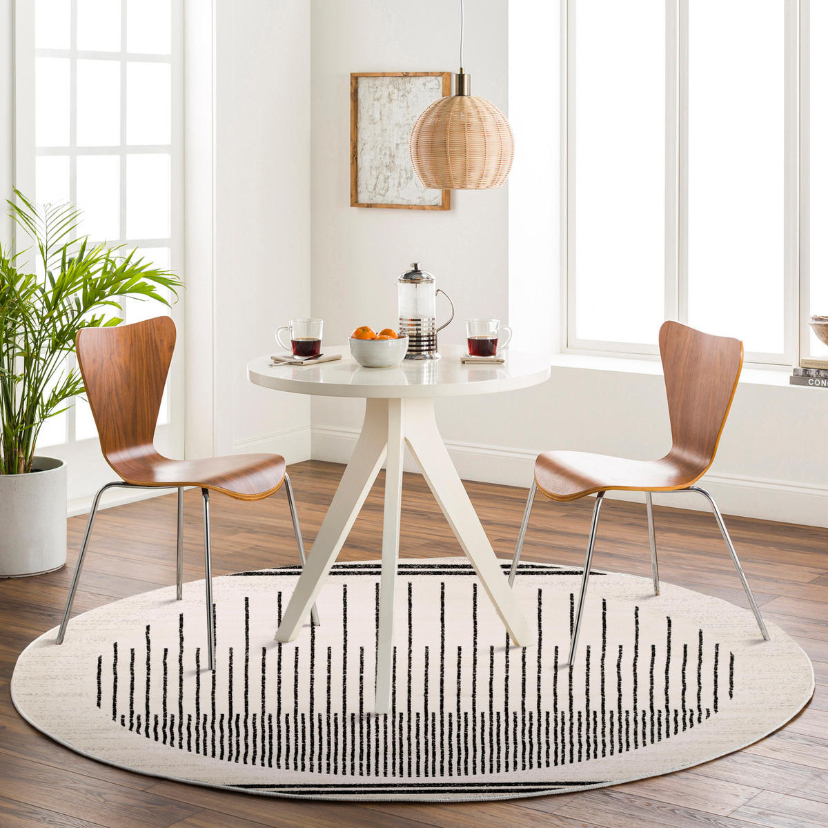 KURZFLORTEPPICH Rund Ø 200 cm Grau - Grau, Textil (200/200cm) - LIVABLISS