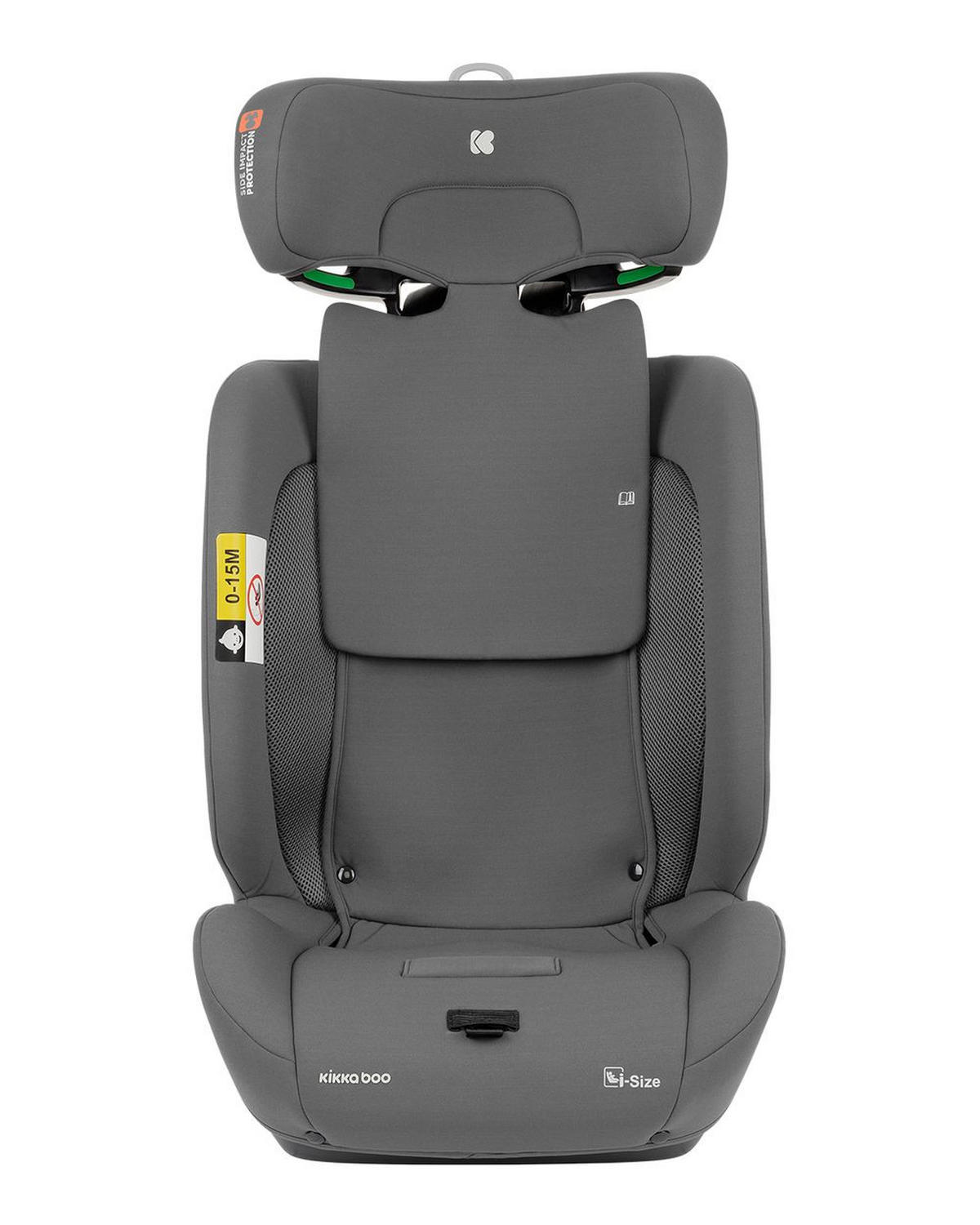 KINDERSITZ i-Flit i-Size grau (76-150cm) Isofix Kopfstütze verstellbar SPS - Grau, Kunststoff (44/62/45cm) - Kikka boo