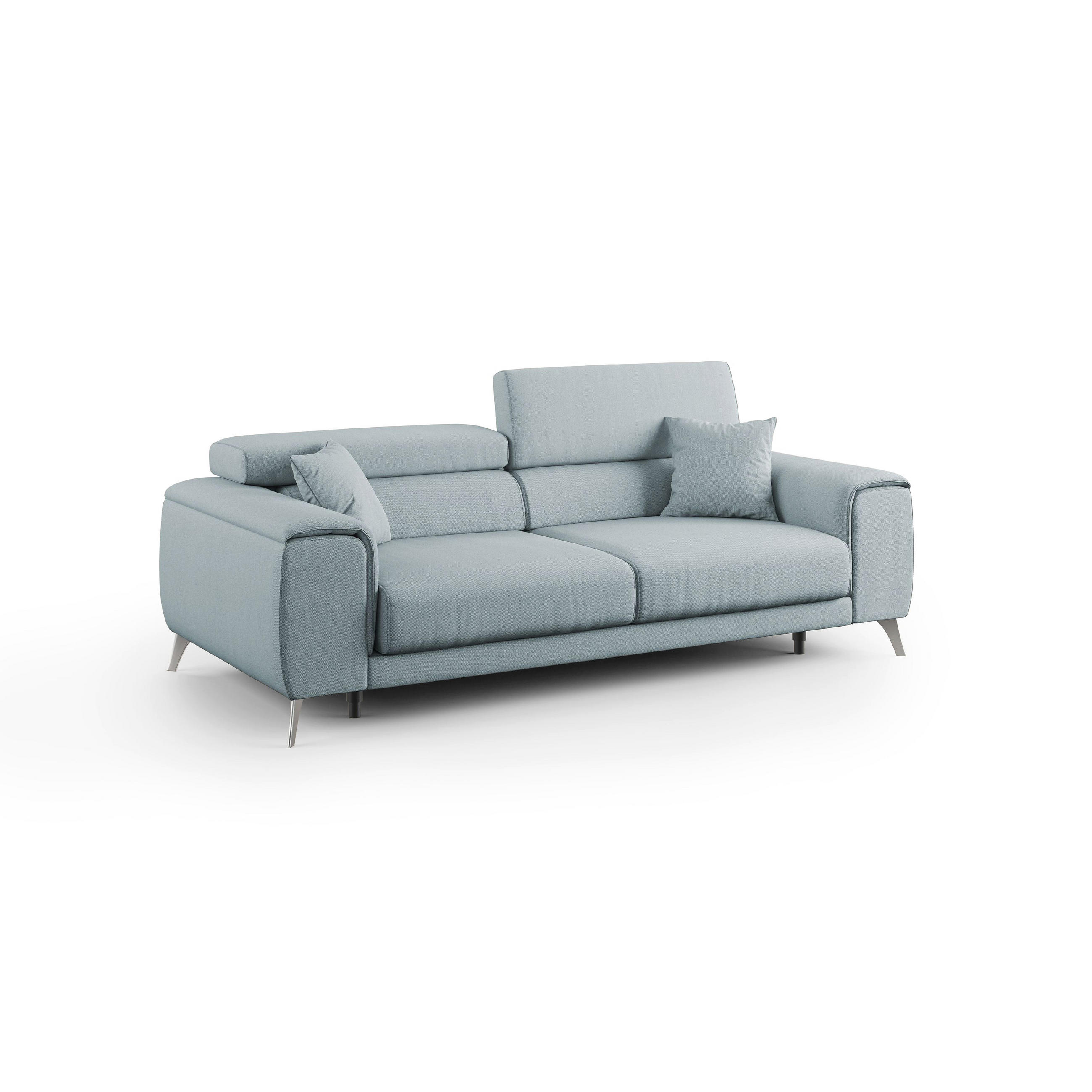 LINEARSOFA Fusion - Hellblau, Textil (185/73/102cm) - Divani.store