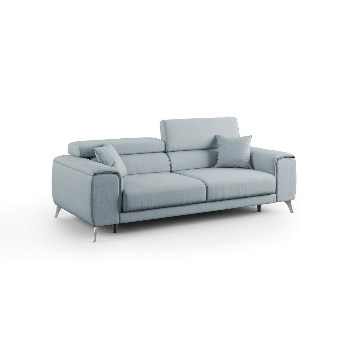 LINEARSOFA Fusion - Hellblau, Textil (215/73/102cm) - Divani.store