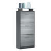 SCHUHSCHRANK Lavia Front in Avola-Anthrazit - Anthrazit, Holzwerkstoff (46/128/23cm) - Vladon