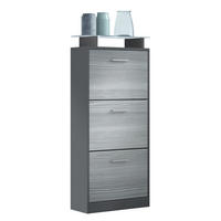 SCHUHSCHRANK Lavia Front in Avola-Anthrazit - Anthrazit, Holzwerkstoff (46/128/23cm) - Vladon
