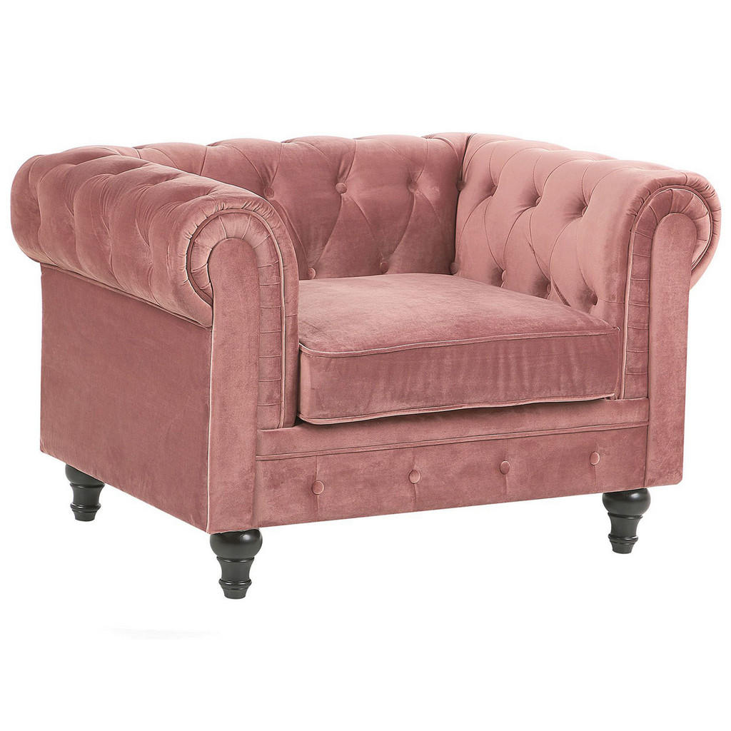 FOTOLIU catifea roz model cu romburi Chesterfield