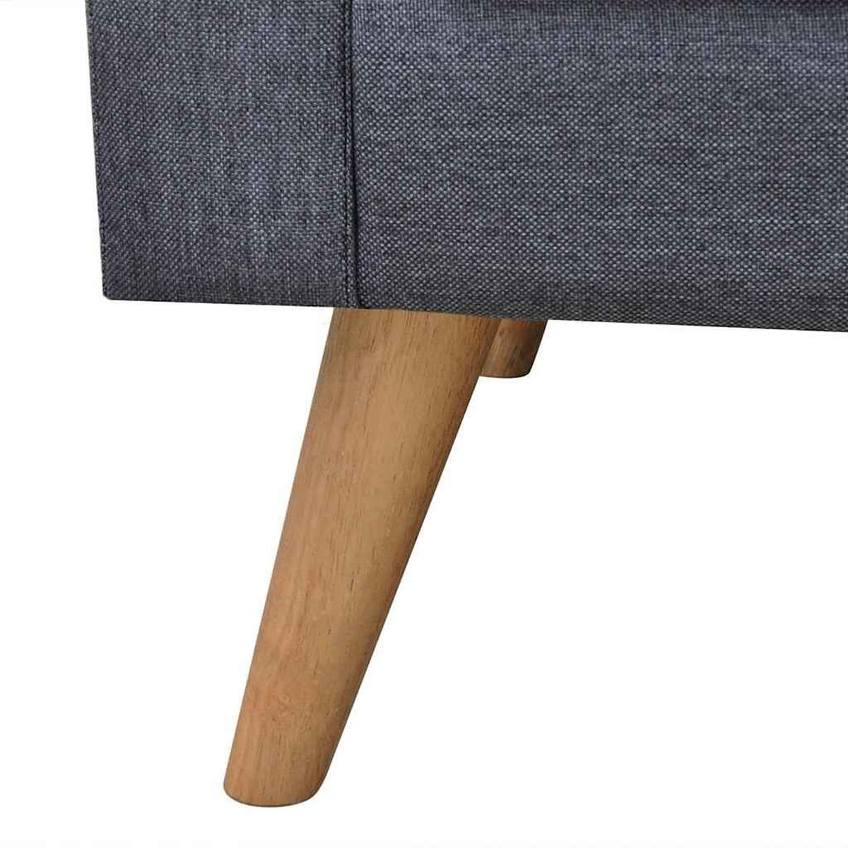 2-SITZER-SOFA Frankenberg - Dunkelgrau, Holz (116/73/70cm) - Nettlife