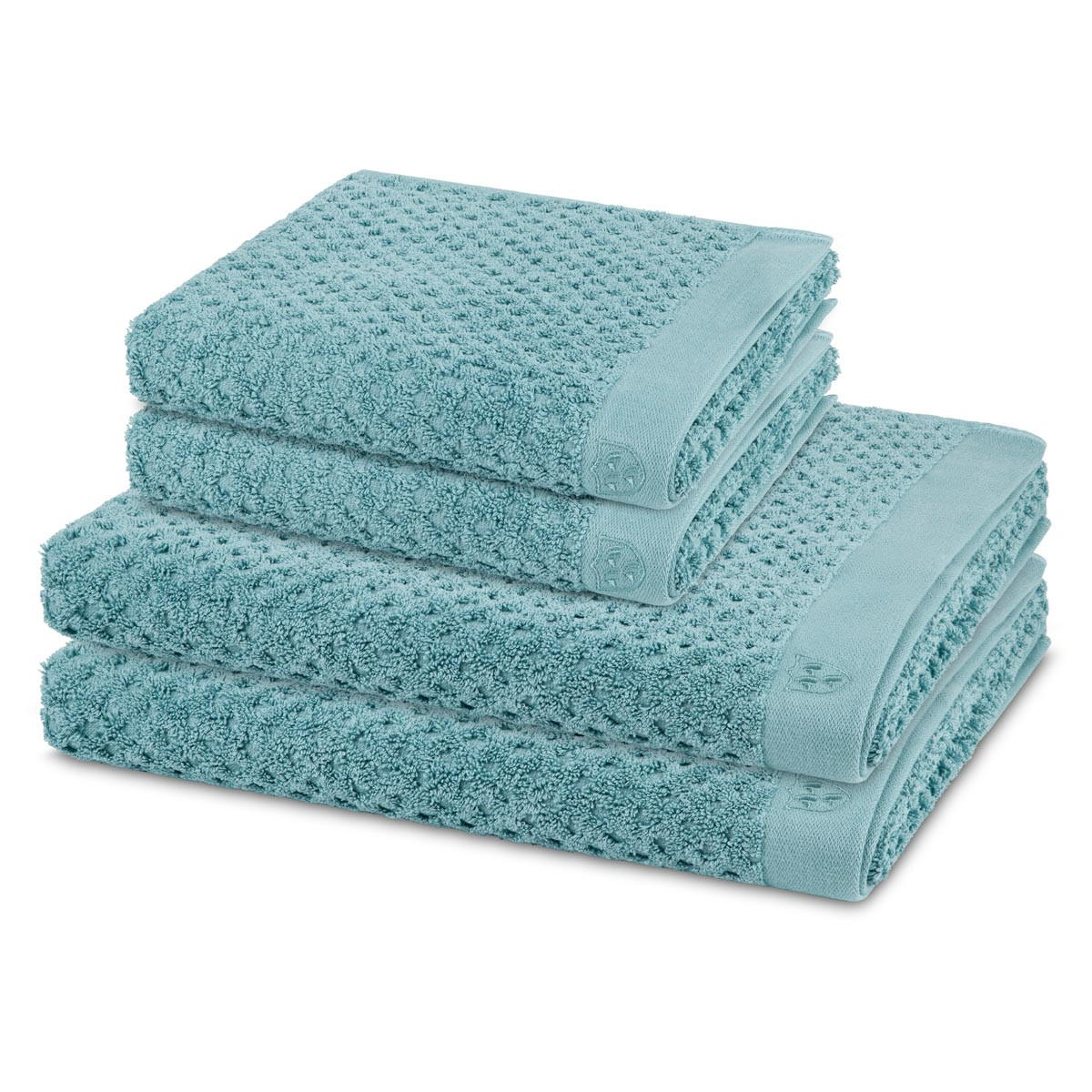 FROTTIERSET Harmony 4-teilig - Türkis, Textil (50/100cm) - Ross