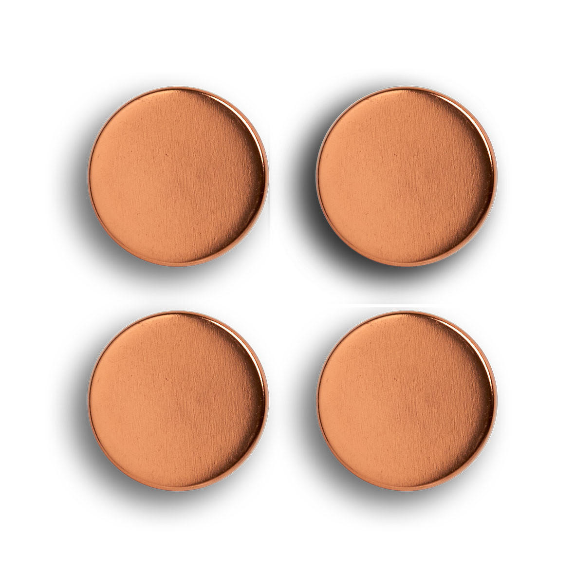 MAGNETE Ø 2,3 cm 4er-Set - Kupferfarben, Metall (2.3/0.9/2.3cm) - ZELLER