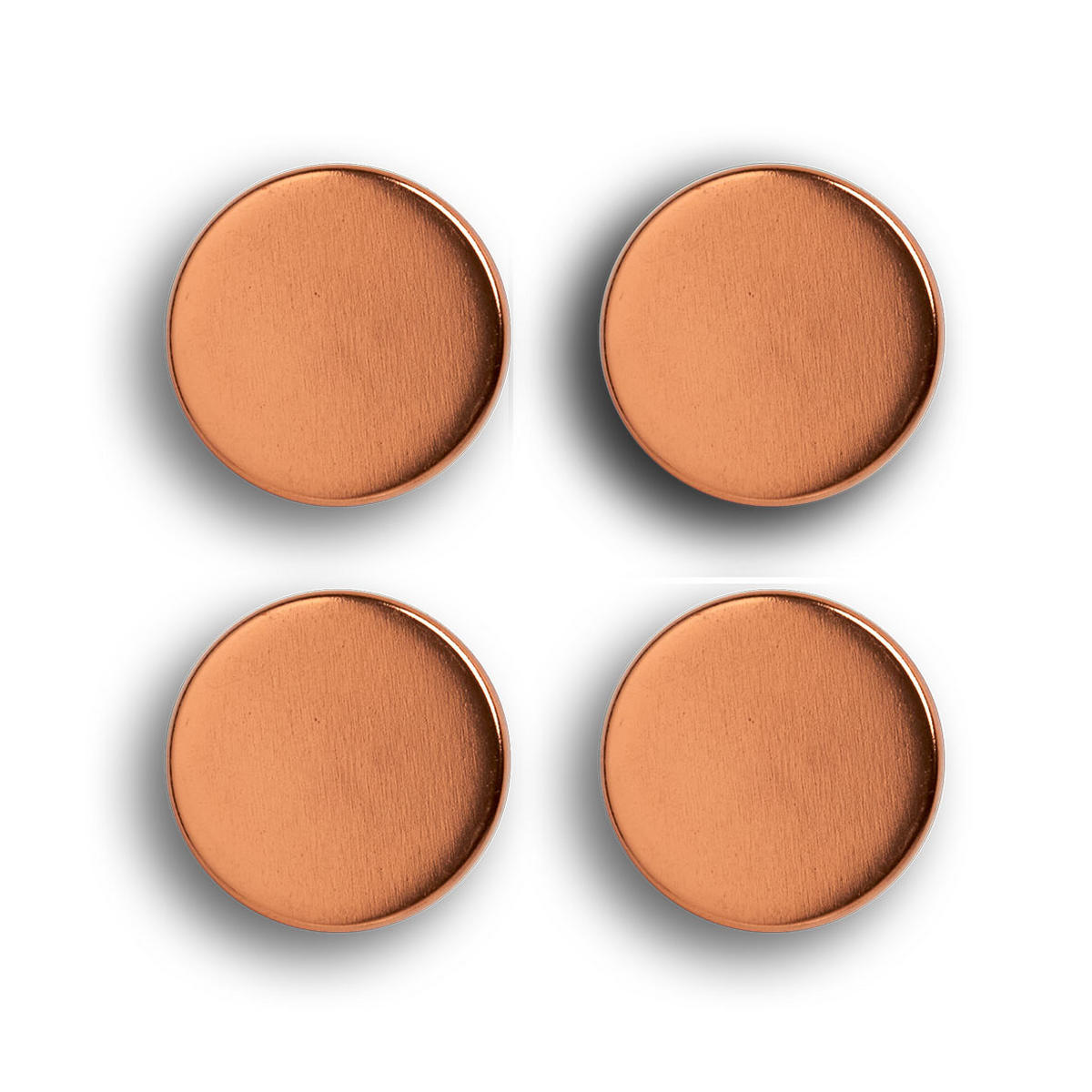 MAGNETE Ø 2,3 cm 4er-Set - Kupferfarben, Metall (2.3/0.9/2.3cm) - ZELLER