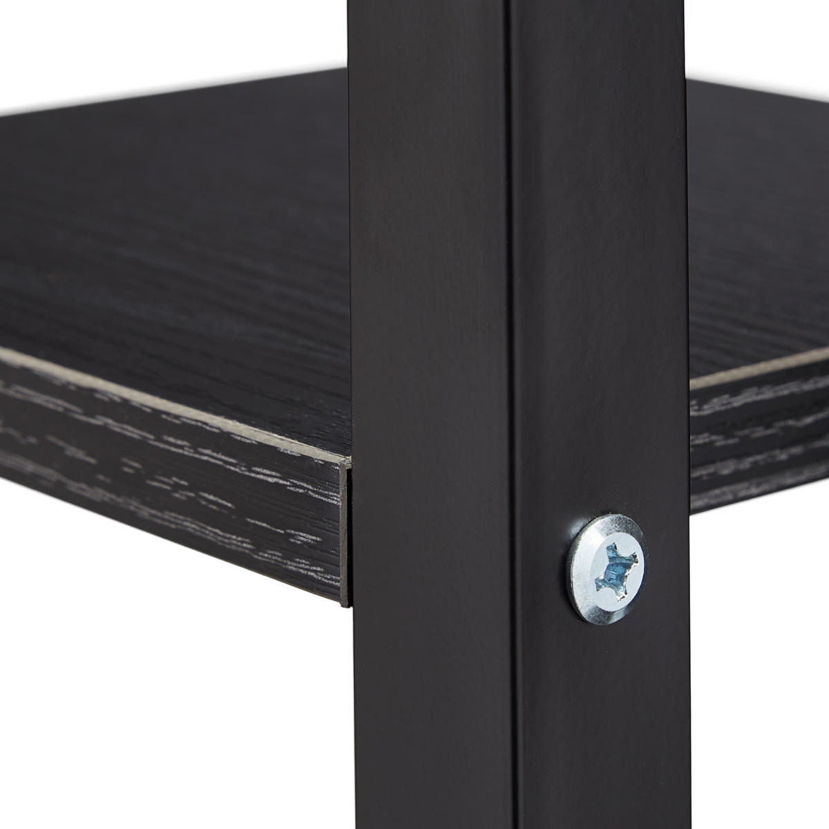 PFLANZENREGAL - Schwarz, Holzwerkstoff/Metall (43/117/22cm) - Relaxdays