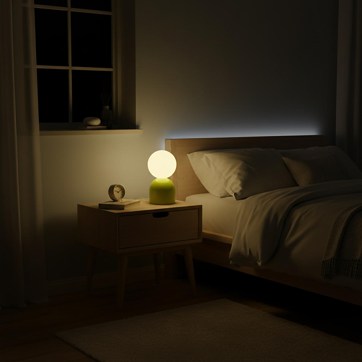 TISCHLAMPE - Multicolor, Glas/Keramik (11/11/21cm) - Relaxdays