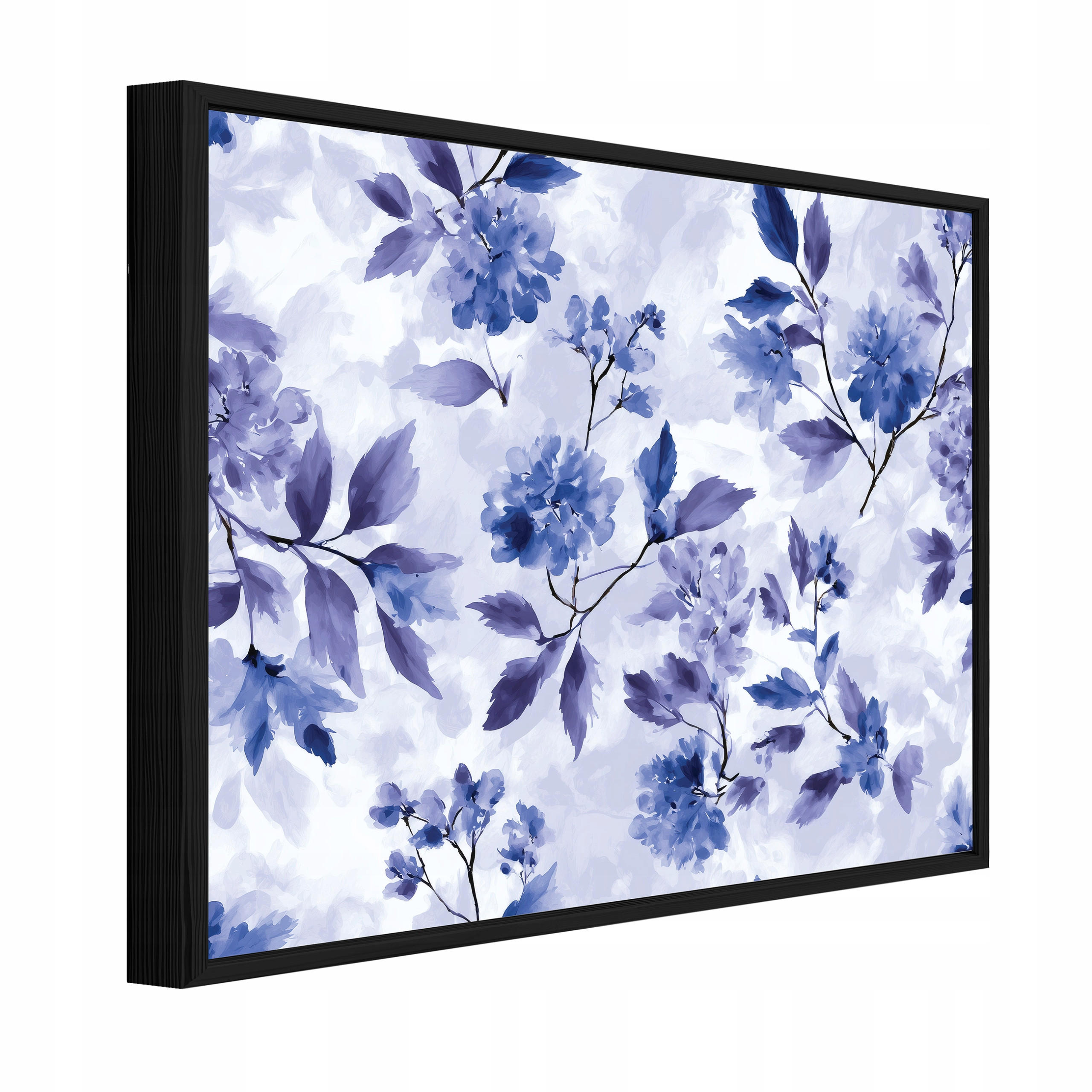 Wallarena ZARÁMOVANÉ obrazy květiny listy fialová 120x80 cm