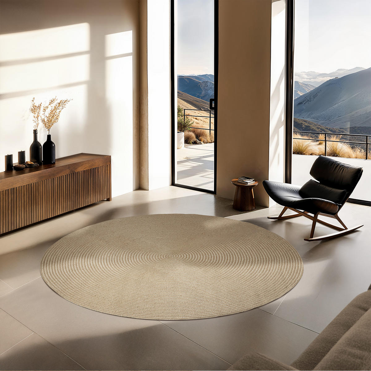 GEFLOCHTENER-TEPPICH Vibe,strapazierfähig und pflegeleicht,braun - Braun, Textil (160/160cm) - tectake