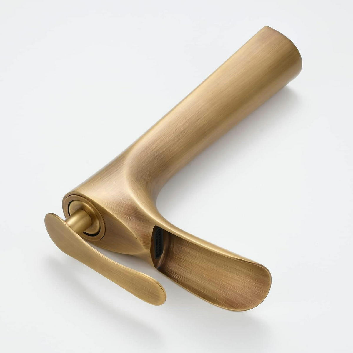 WASCHTISCHARMATUR Wasserfall Antik Messing - Bronzefarben, Metall (13/22/29cm)
