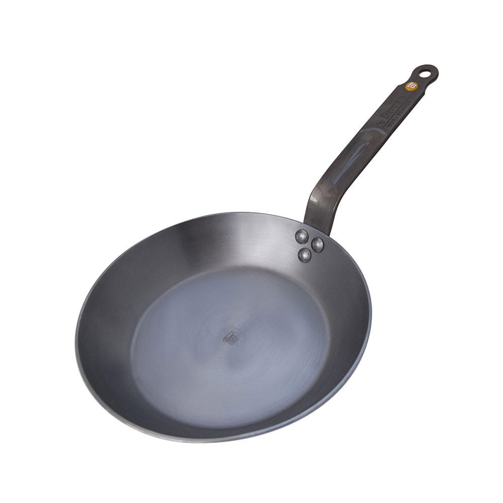 BRATPFANNE Mineral B Element - ø 32 cm - Ohne Antihaftbeschichtung - Silberfarben, Metall (32cm) - De Buyer