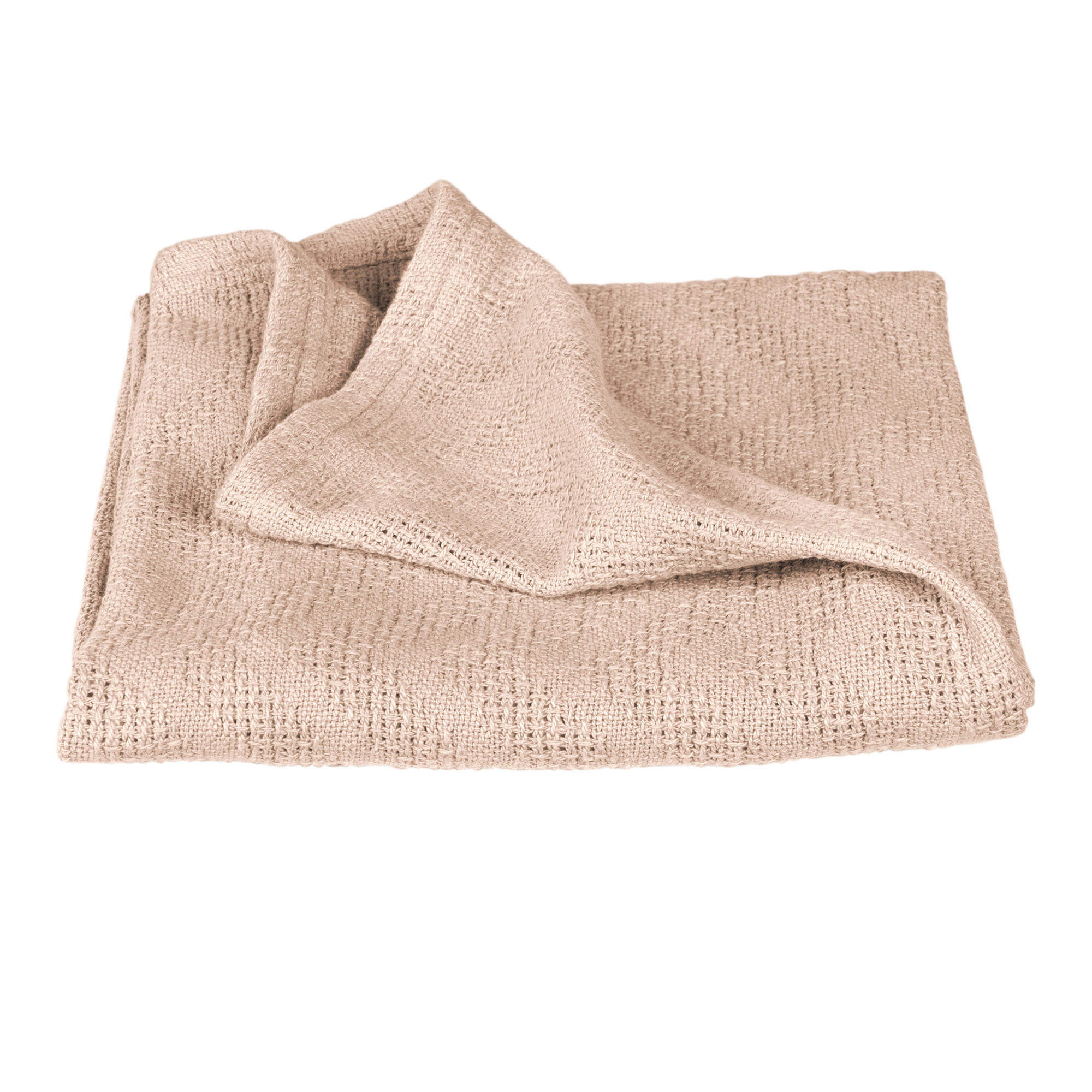 DECKE IN STRICKOPTIK 80 x 80 cm Frosty Almond- Beige - Beige, Textil (80/80cm) - Roba