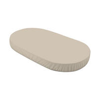 CEARȘAF cu elastic pentru bebe 7in1 oval - cappuccino, material textil (73/125cm) - waldin