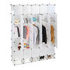 KLEIDERSCHRANK - Transparent, Kunststoff/Metall (180/234/46.5cm) - Relaxdays