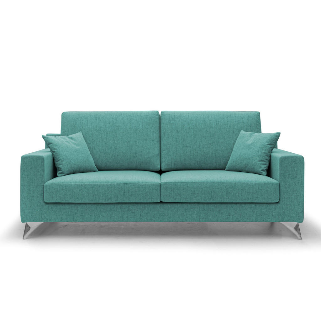 Thumbnail - Divani.store Linearsofa, Grün, Textil, 186x95x91 cm, Wohnzimmer, Sofas & Couches, Sofas
