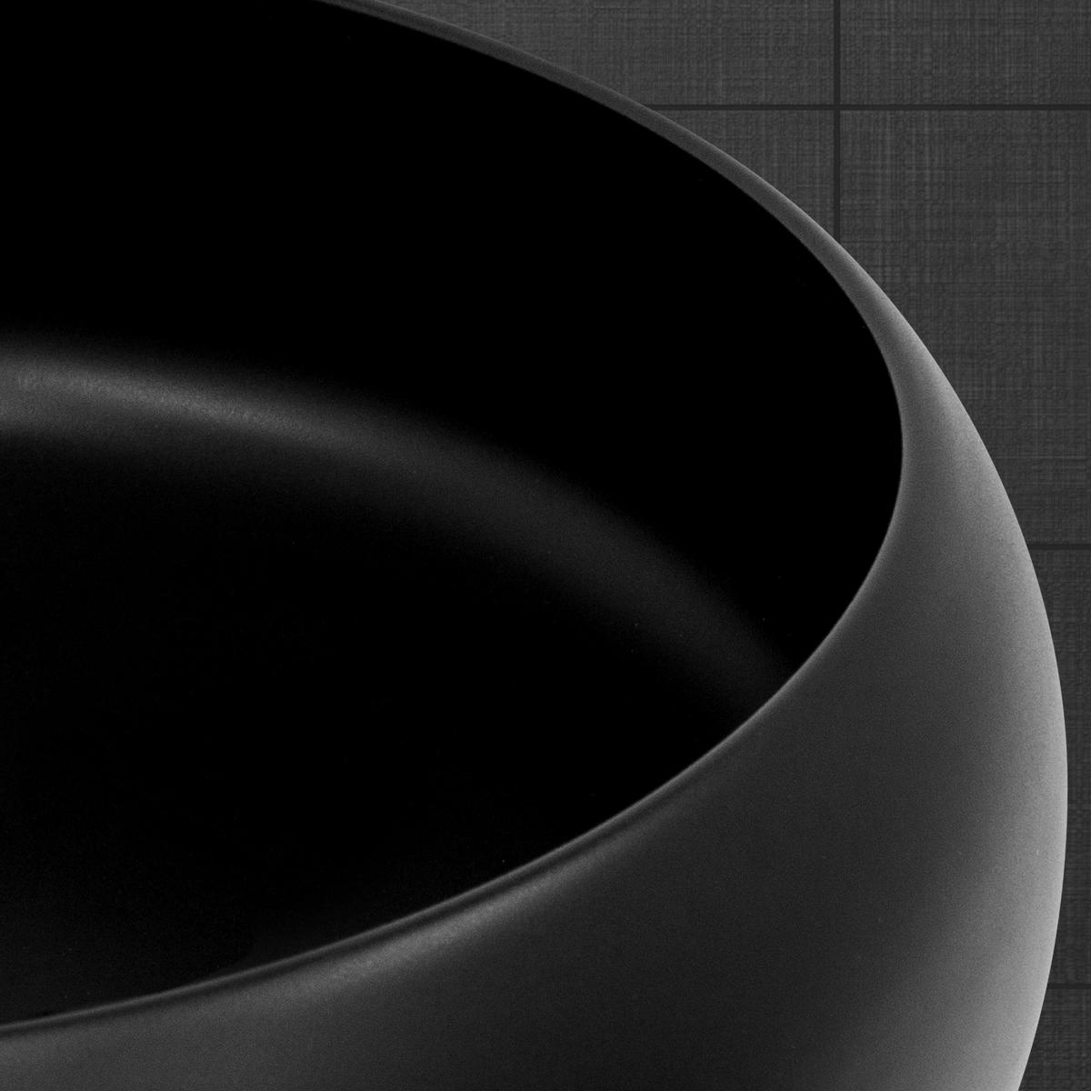 WASCHBECKEN - Schwarz, Keramik (45/11/65cm) - ML-DESIGN