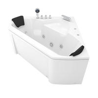 WHIRLPOOL Pool Badewanne Wanne W02-TH-SC 135x135cm - Weiß, Glas/Kunststoff (135/62/135cm) - AcquaVapore by Sandra Jentho