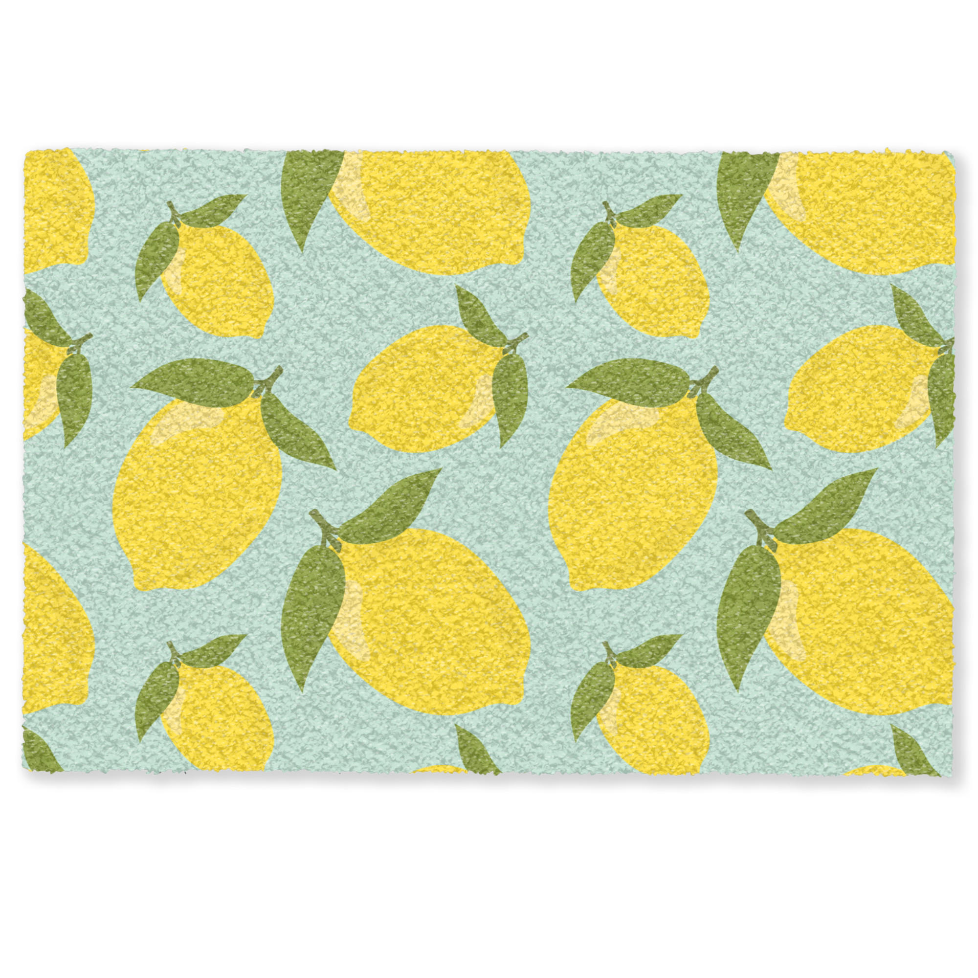 MuchoWow ROHOŽKA Citrony vzor - Žlutá - Modrá - Vzor - Ovoce 60x40 cm