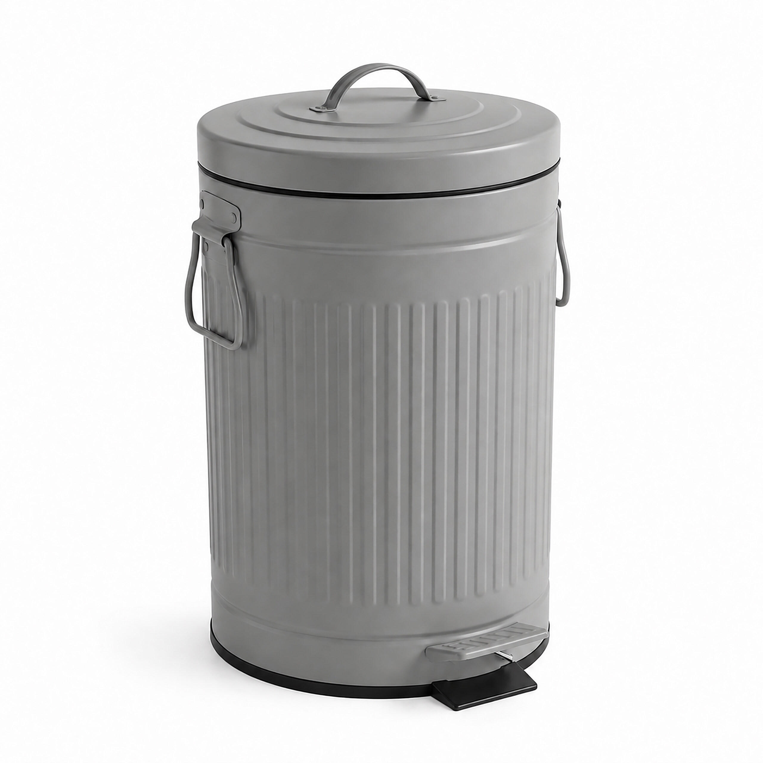 PUBELĂ Gri 12 l cu pedală softclose metal