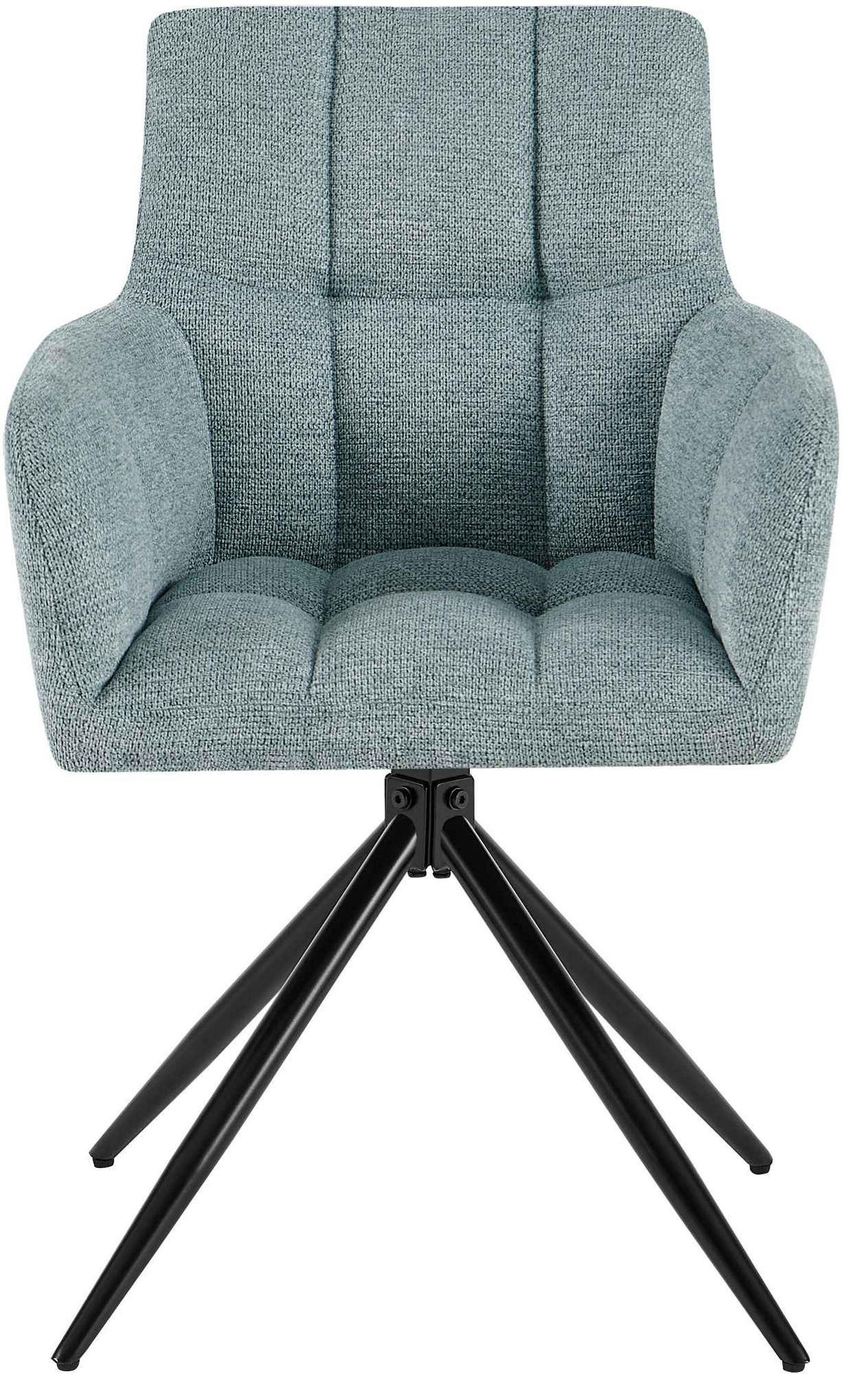 ESSZIMMERSTUHL Jonah 59x59x87 cm türkis - Türkis, Textil (59/87/59cm) - furnicato