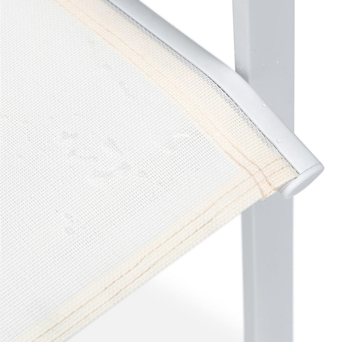 GARTENSTÜHLE MONDELLO 6er-Set beige, weiß - Beige, Metall (47/90/42cm) - IDIMEX