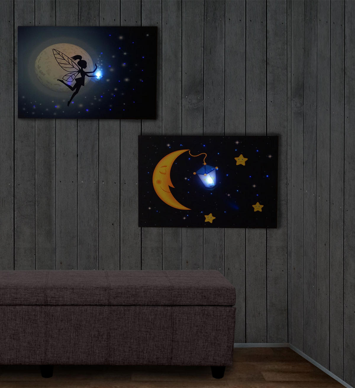 LED-BILD KIDS 20 BILDPUNKTE Multicolor 2er-Set - Multicolor, Holz (40/60cm) - Jamb
