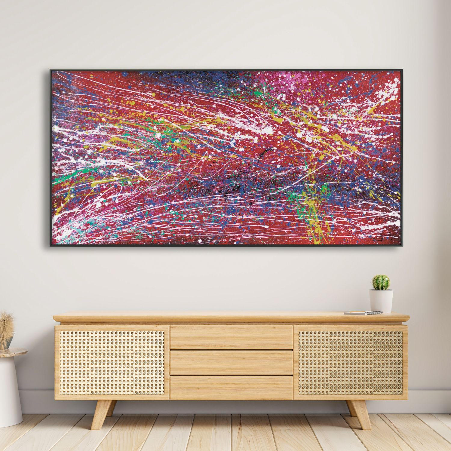 ÖLGEMÄLDE XXL Bunt 200/100 cm - Multicolor, Holz/Textil (6.68/100cm) - KUNSTLOFT
