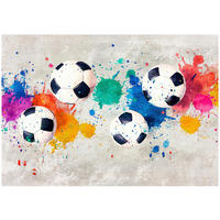 FOTOTAPETE Jungen Fußball Grau 368x254 cm - Multicolor, Textil (368/254cm) - Wallarena