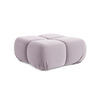 POUF Samt Stoff Violett - Lila/Flieder, Kunststoff/Textil (95/41/95cm) - LaMiaSofa